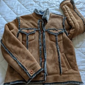 Faux wool lined winter jacket